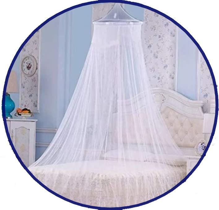 Round Polyester Net Machhardani | 30 GSM Net Material | Suitable for Double and Queen Size Bed 6.5x6.5 ft. / 7.5x7.5 ft. (White) (B0BX9V8L4S) Amazon Price History, Amazon Price Tracker