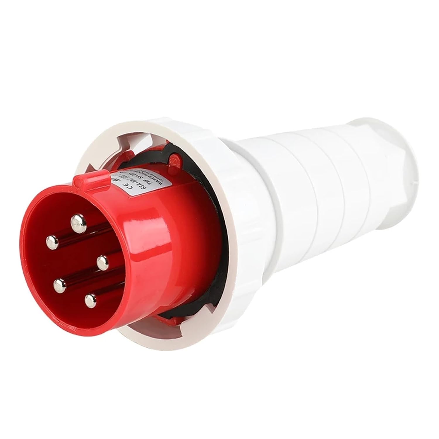 Waterproof Industrial Plug 3/4/5 Pin Dustproof Socket IP67 Male and Female 63A Mounted 380V 415V(4p 63a Plug)