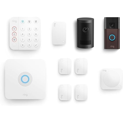 Ring Alarm 8-Piece Kit with Ring Outdoor Cam Plus, Battery and Ring Battery Doorbell