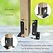 Wpbhk 4Pcs Adjustable 4x4 Wood Fence Pergola Post Base Brackets kit Heavy Duty Post Anchor Base Brackets for Deck Railing Mailbox