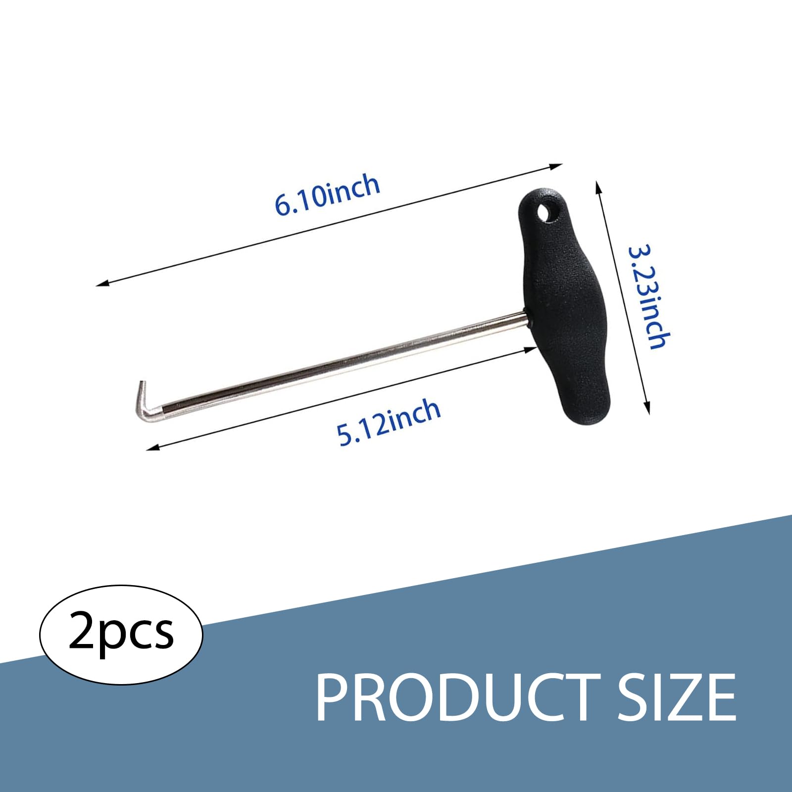 MLY 2 PCS Car Air Vent Panel Trim Removal Tools, Removal Instrument with T-Shaped Tire Gravel Hook, 3.2