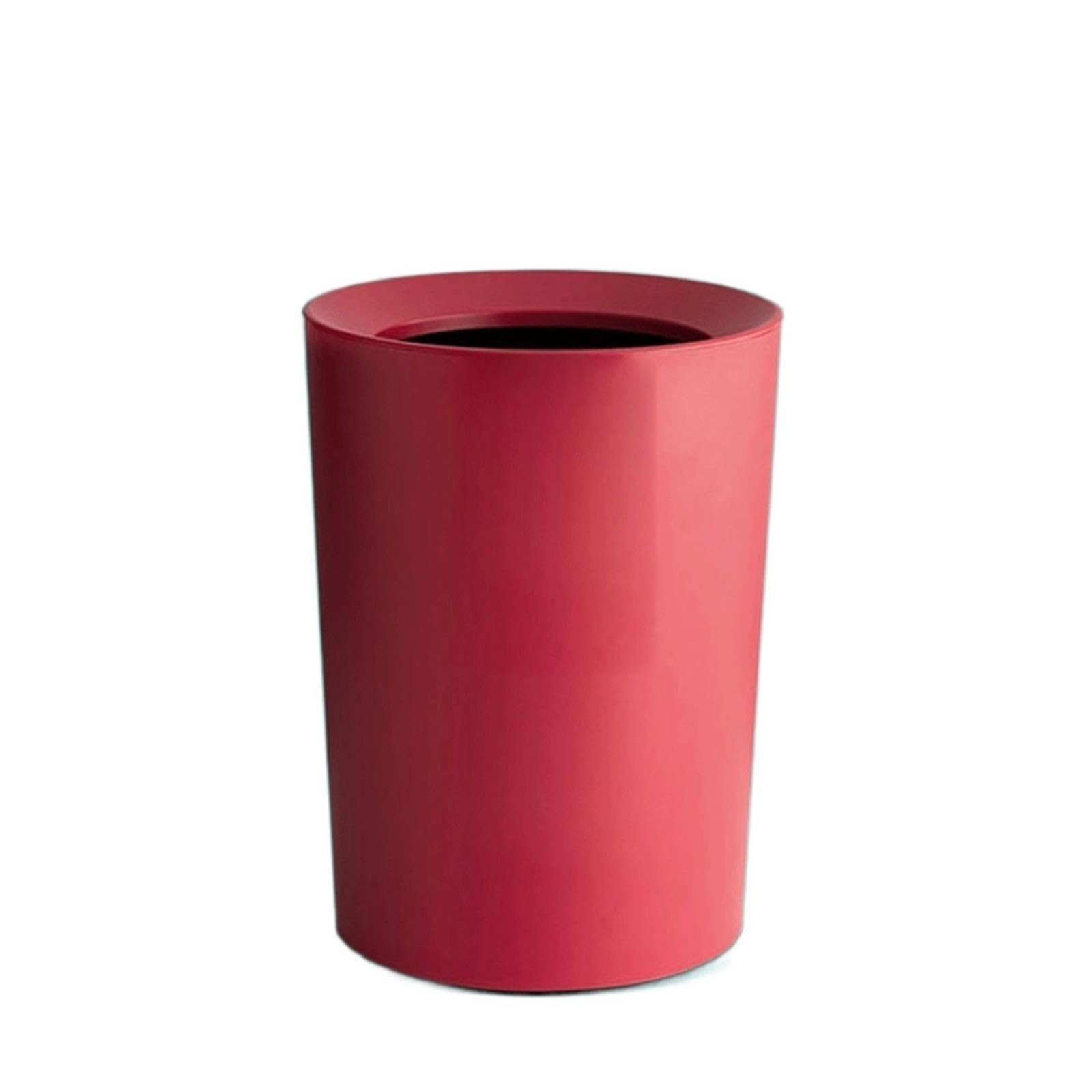 Pojemnik na śmieci Kosz na śmieci o pojemności 8 litrów, salon, bez pokrywy, kosz na śmieci, kuchnia, łazienka, plastikowy, wyjmowany kosz na śmieci(Red)