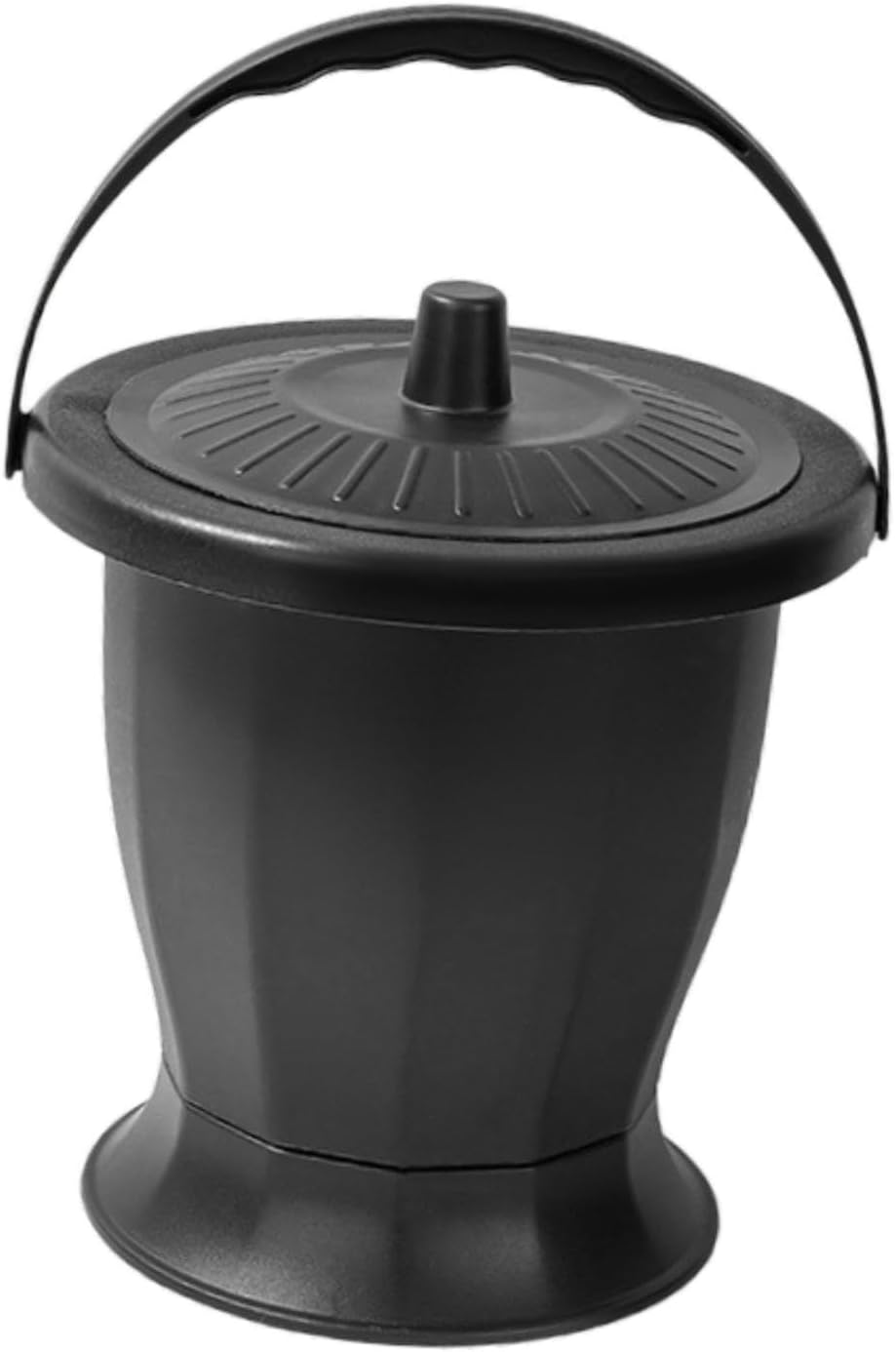 Zialofi Spittoon with Lid, Portable Bedpan Night Commode Bucket, Household Potty Pee Bucket Pot for Kids Adults Travel Elderly, Black Lid - Image 7