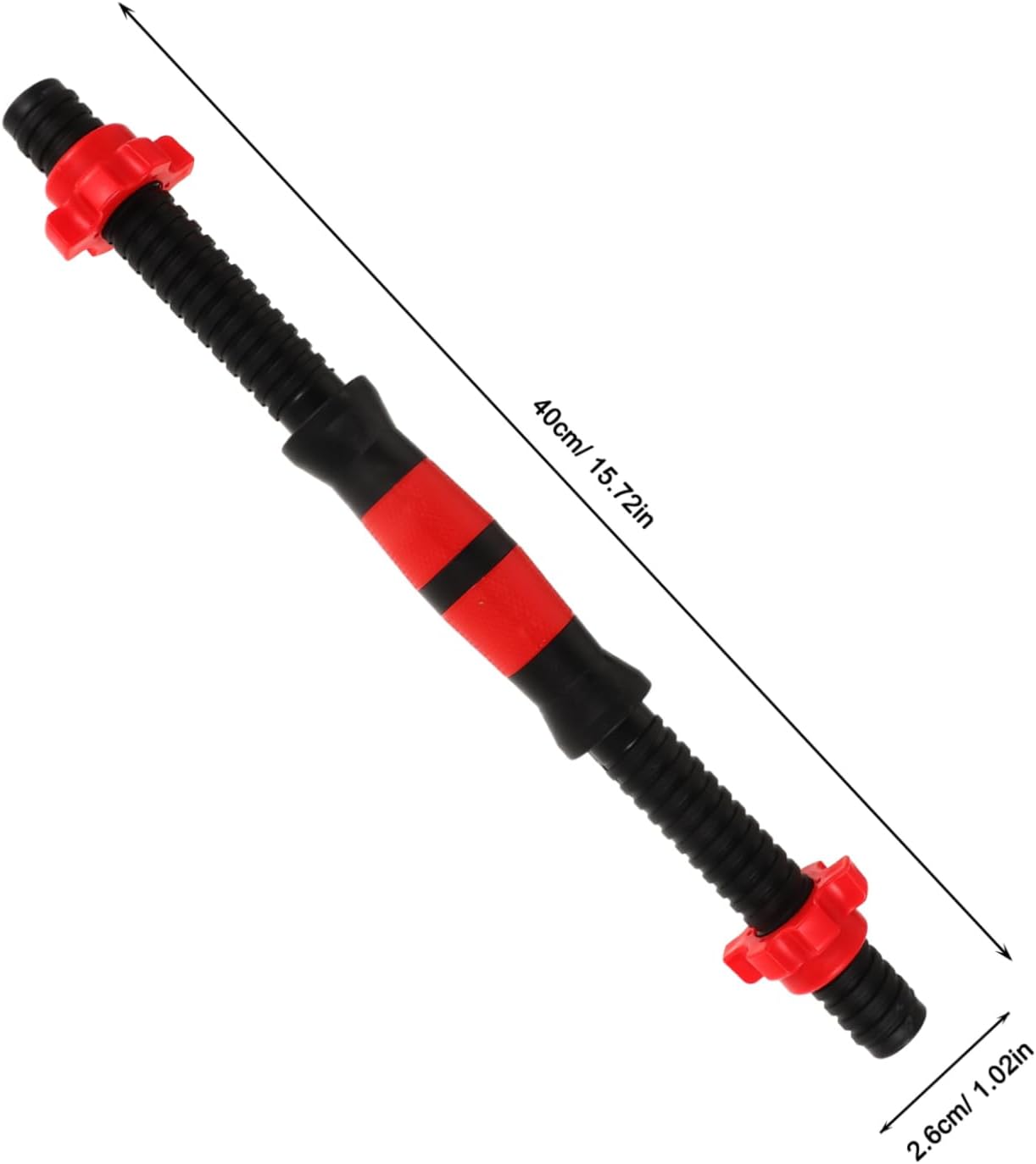 Outanaya 2Pcs Dumbbell Bars with Spinlock Collars Weight Lifting Handles for Strength Training Includes Nuts for Secure Grip for Home Gym Workouts Random Color
