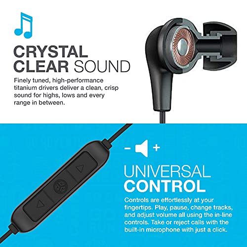 Jlab Audio Jbuds Pro Bluetooth Wireless Signature Earbuds | Titanium 10Mm Drivers | 6-Hour Battery Life | Music Controls | Noise Isolation | Bluetooth 4.1 Extra Gel Tips And Cush Fins | Graphite/Pink #TOP3