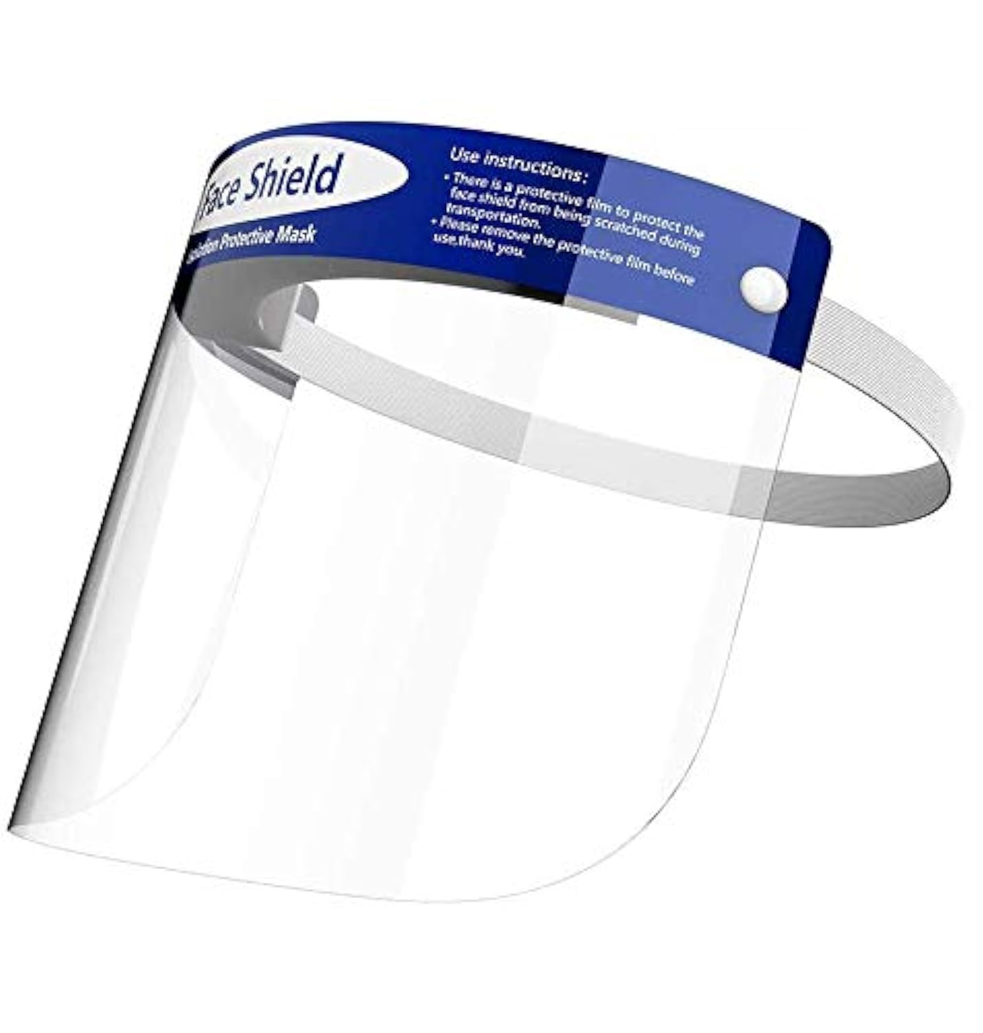 Universal Safety Face Shield 4 Pack, All-Round Protection Cap with Clear Wide Visor Spitting Anti-Fog Lens, Lightweight Transparent Shield with