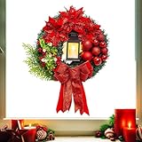 Photo Gallery penlimly corona di natale con luci esterno 40 cm | ghirlanda con fiocco per porta d ingresso - decorazioni invernali artificiali per finestra auto esterno Photo Gallery penlimly corona di natale con luci esterno 40 cm | ghirlanda con fiocco per porta d ingresso - decorazioni invernali artificiali per finestra auto esterno