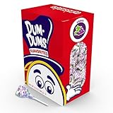Dum Dums Grape Lollipops - Bulk Candy Box with Lollipops Individually Wrapped, Single Flavor Gourmet Suckers - 50 Count