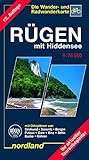Nordland Karten, Rügen mit Hiddensee: Wander- und Radwanderkarte. Rückseite mit Reiseführer. Aktuelle Wanderwege (Deutsche Ostseeküste) - Klaus Hellwich, Peter Kast 