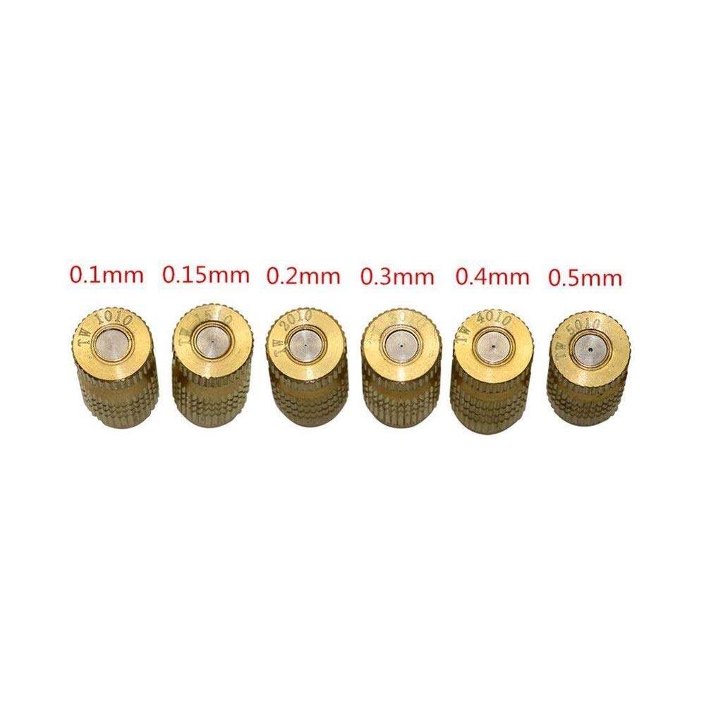 Buse de brumisation réglable en Laiton, 150 Buses de brumisation Haute Pression pour Jardin, Filetage mâle 3/16 po, débit Goutte à Goutte 0,1-0,5 mm