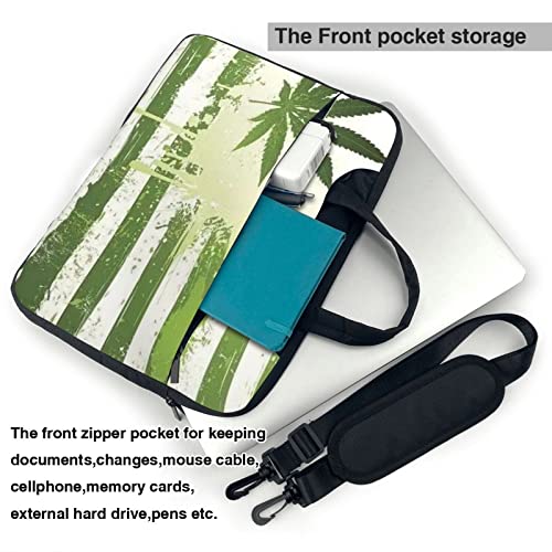 Mallette pour ordinateur portable motif feuilles imprimé végétal durable