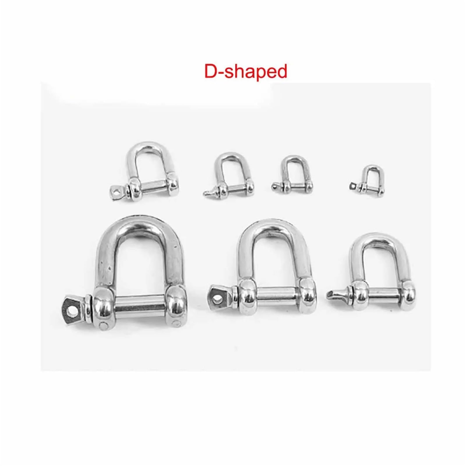 Grillete en Forma de D Anillo de elevación acero inoxidable 304, grillete tipo D, cadena cuerda alambre M4/M5/M6/M8/M10-M20(M20 D 1PCS)