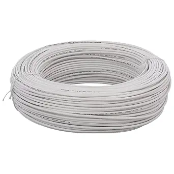 RR Kabel PVC Insulated 1.5mm Single Core Flexible Copper Wires and Cables for Domestic/Industrial Electric | Home Electric Wire | 90 Mtr | Electrical Wire | (White)