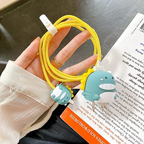 Laprite-Cartoon-3D-Design-Protective-Case-for-18W-20W-iPhone-14-13-12-11-Pro-Max-Fast-Charging-Cable-Adapter-Charger-Cute-Cartoon-Lightning-Data-Cable-Case-for-iPhone-Charger-Cute-Dinosaur