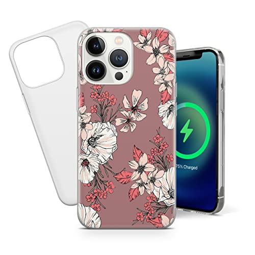 Elegante custodia per telefono con fiori – risparmiando telefono e denaro. Divertente accessorio di design retrò. Migliorato assorbimento degli urti, resistente alle cadute, resistenza agli urti e funzioni antigraffio.