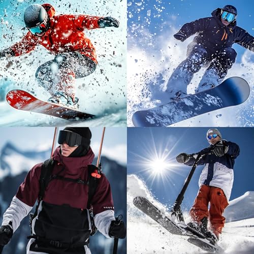 Lunettes de ski sphériques avec finition miroir haute clarté