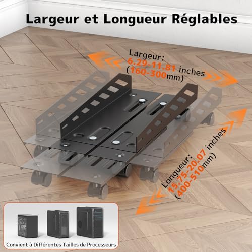 Support PC à roulettes PUTORSEN pour optimiser l'espace bureau - 2