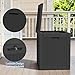 EasyUp 31 Gallon Resin Deck Box Waterproof, UV Resistant Outdoor Storage Box for Delivery, Patio, Garden,and Porch,Rattan Black