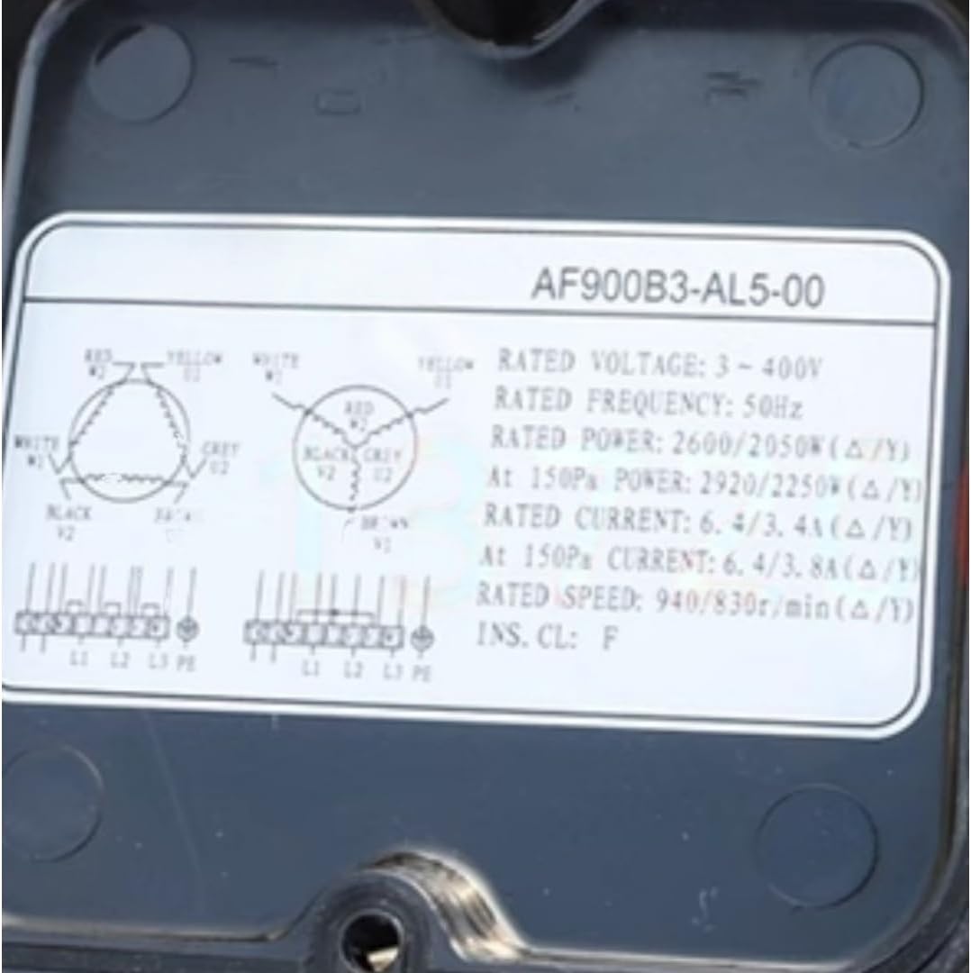 AF900B3-AL5-00 400V 6.4/3.8A 2600/2050W 940/830RPM Cooling Fan 910mm