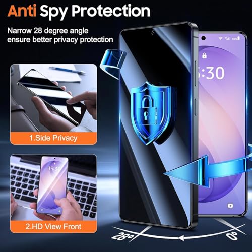 Image of ZARALA Privacy Hydrogel Screen Protector for Samsung Galaxy S26 Plus Anti-Spy Flexible TPU Private Protective Film, Anti-Scratch Anti-Peeping Ultra-Thin Soft Hydrogel Protective Film