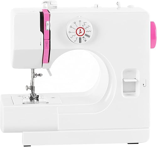 Máquina de coser para principiantes, mini máquina de coser portátil con 12 puntadas integradas, máquina de coser eléctrica de mano resistente para
