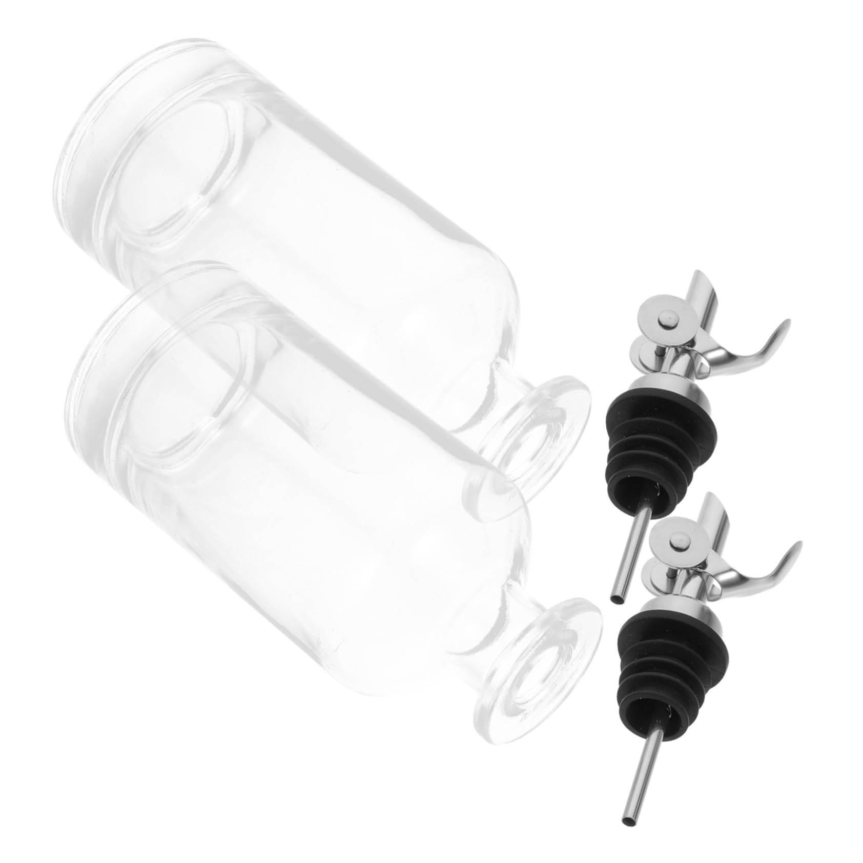 2piezas Botellas De y Vinagre De Vidrio Transparente De Dispensadores Automáticos Para Salsa De Soja y De Antigoteo Capacidad