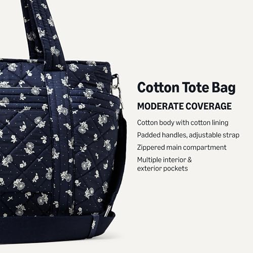 Bolso Tote acolchado de algodón para mujer miniatura 3
