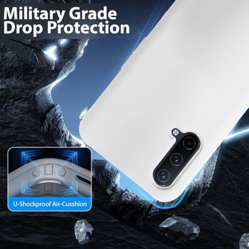 Image of LIRAMARK Liquid Silicone Soft Back Cover Case for OnePlus Nord CE (White)