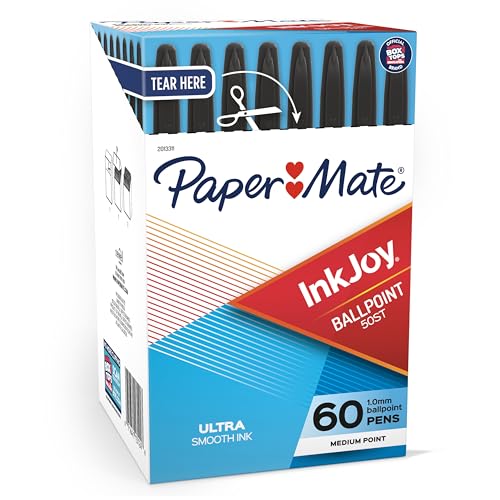 Bolígrafos Paper Mate InkJoy de 1.0 mm que evitan borrones y garantizan trazos suaves y negros