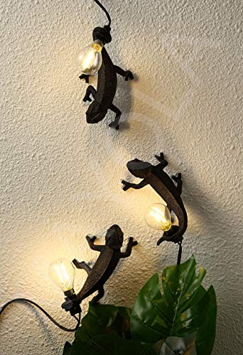 Image of MAYOLA Modern Chameleon Table Lamp,Desk lamp,Night Light,Wall Lamp, Resin Chameleon Lighting Fixture for Living Room, Bedroom, Office,Kids(Wall Lamp, A-Black)