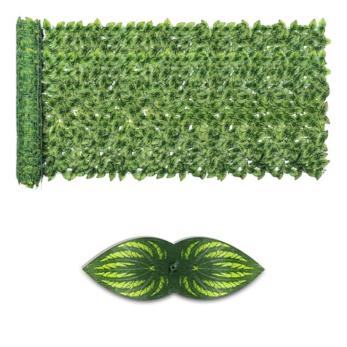 Artificial Ivy Privacy Fence Screen,39.4' X 99' UV-Anti Fake Leaves Plant Vine,Privacy Hedges Wall...