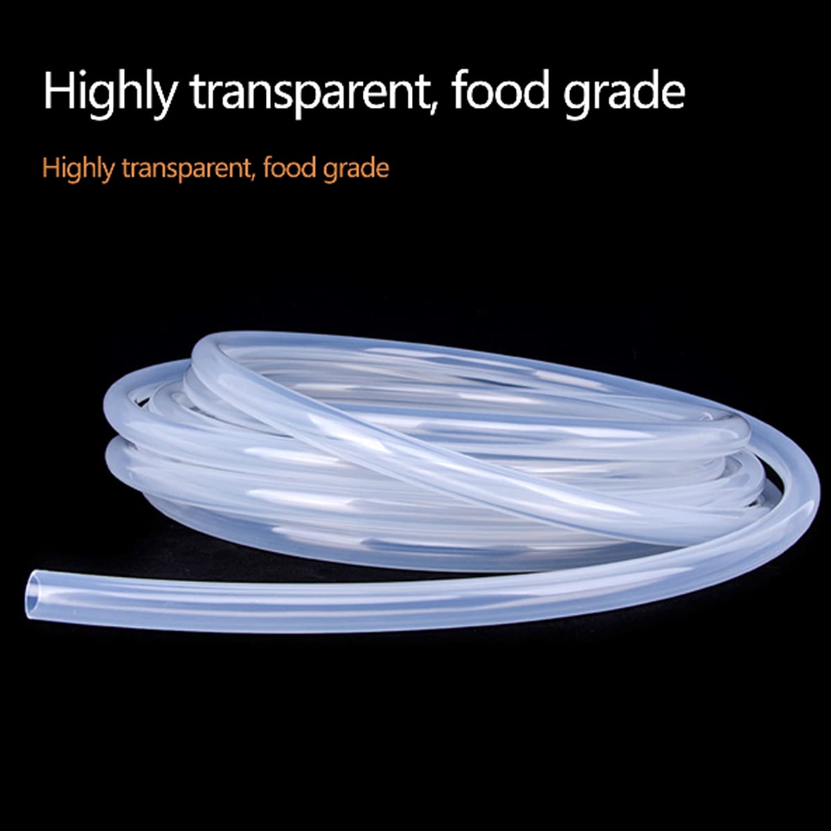 Tubo de silicona flexible de 15 mm a 60 mm de diámetro grande para transferencia de líquidos, tubo suave para bombeo y aplicaciones versátiles.