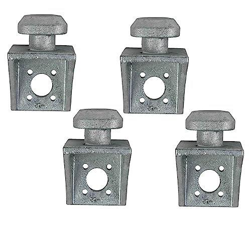Image of Mytee Products Shipping Containers Side Twist Lock - Hot Dipped Galvanized Steel - Used for Connecting Containers Placed into Position (4 Pack)