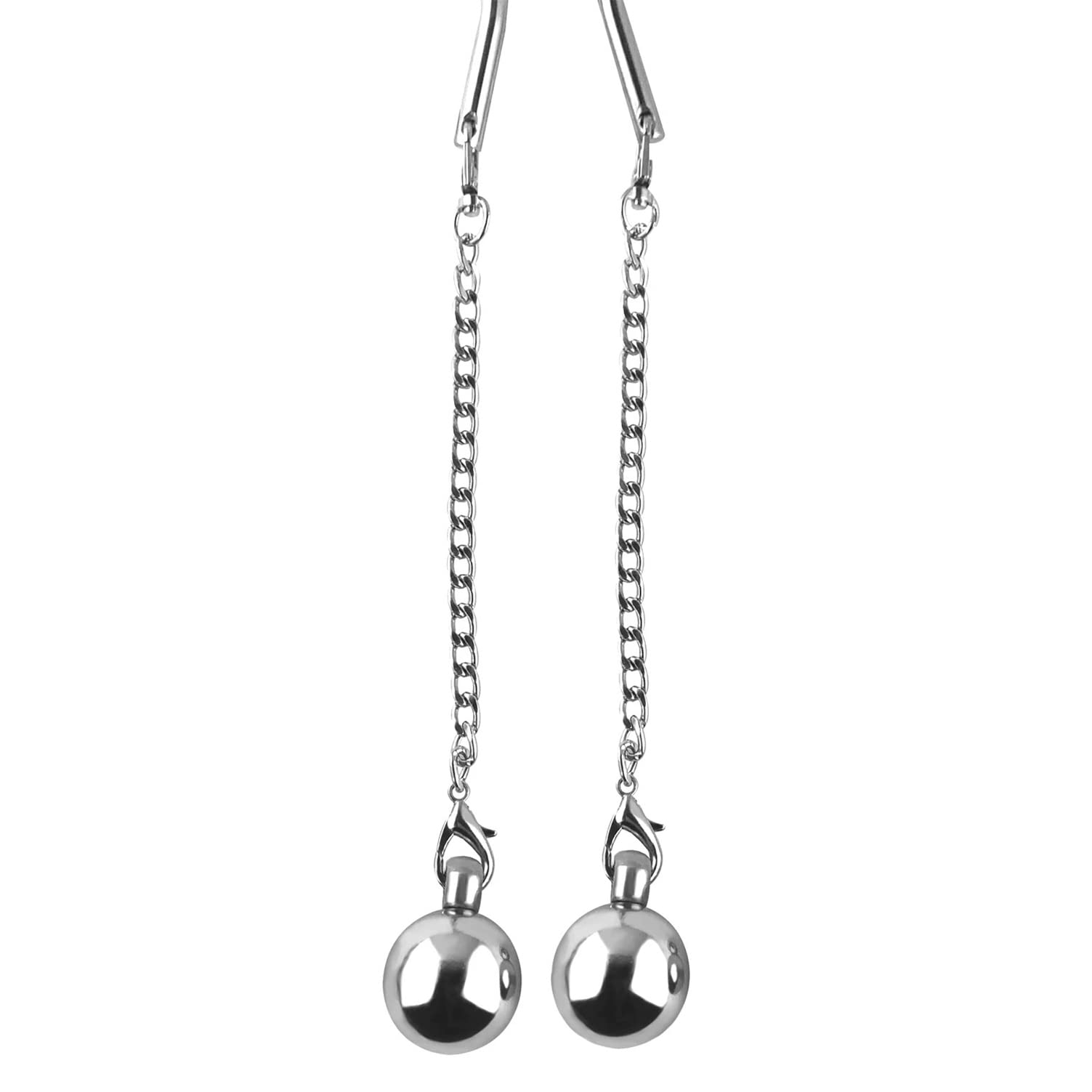 Edelstahl Hodenringe Scrotal-Clip Mit 4 Größen Gewichtsball Für Männer Hodensack Stretching Anhänger Rückhaltering Metall Penis Hoden Übung Gewicht Verzögerung Schleife Penisring Sex Toys,45mm