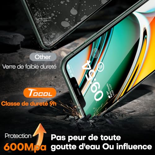 Image of TOCOL for 10 Pcs Phone Protection Home Button Stickers Neutralizers for Smart Phones Tablets Laptops Computer WiFi Priner TV Electronic Tempered Glass for iPhone 11 Full Coverage