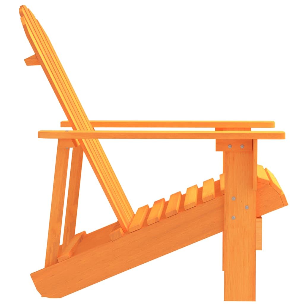 Solivagant Chaise de Jardin Adirondack Bois de Sapin Massif Orange,(8.15 KG)