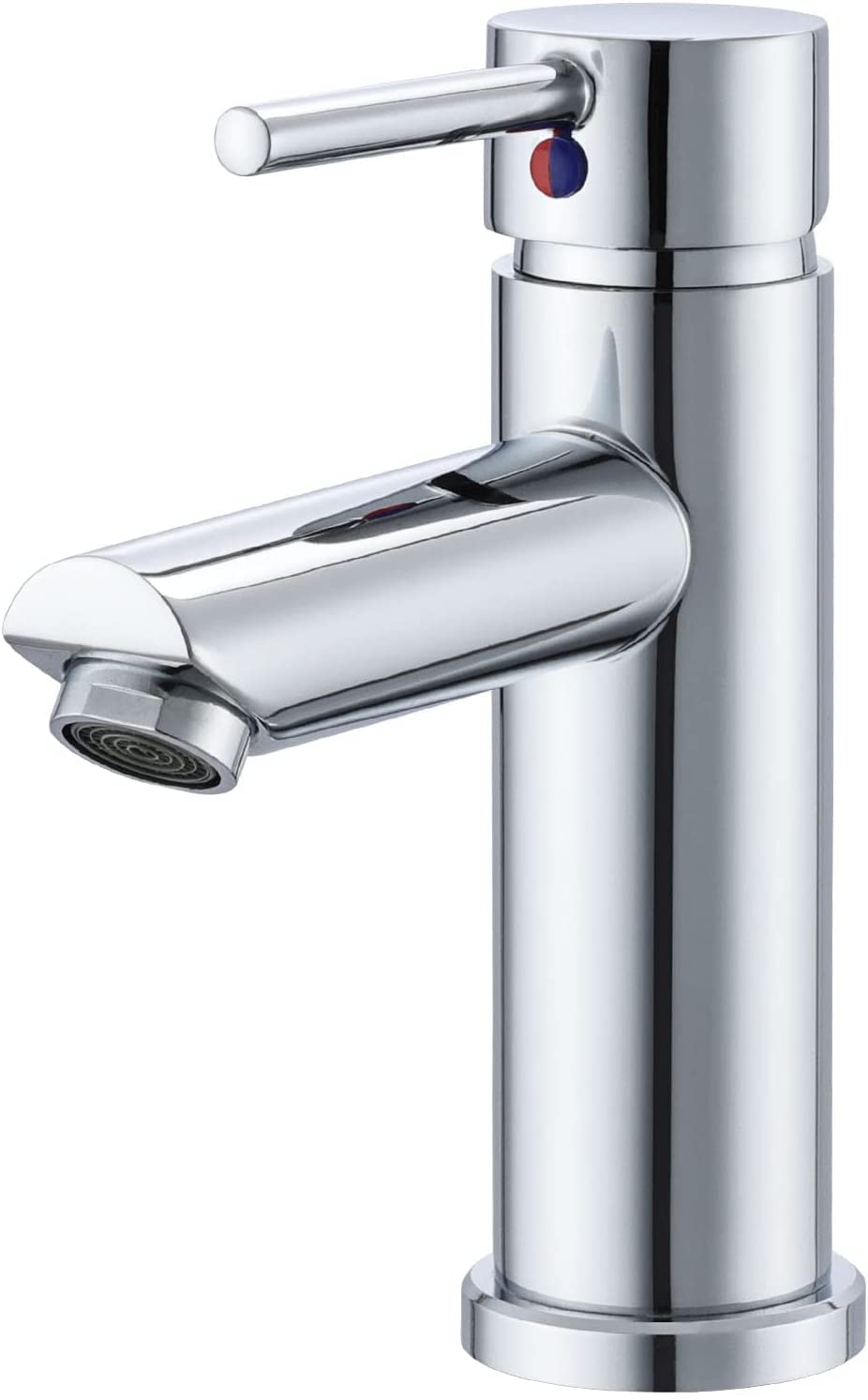 Ara Choice Silver Single Lever Sink Tap - Mixer Tap Without Waste- Bathroom Sink Faucet - Stainless Steel Faucet With Hoses For Washroom - Cloakroom