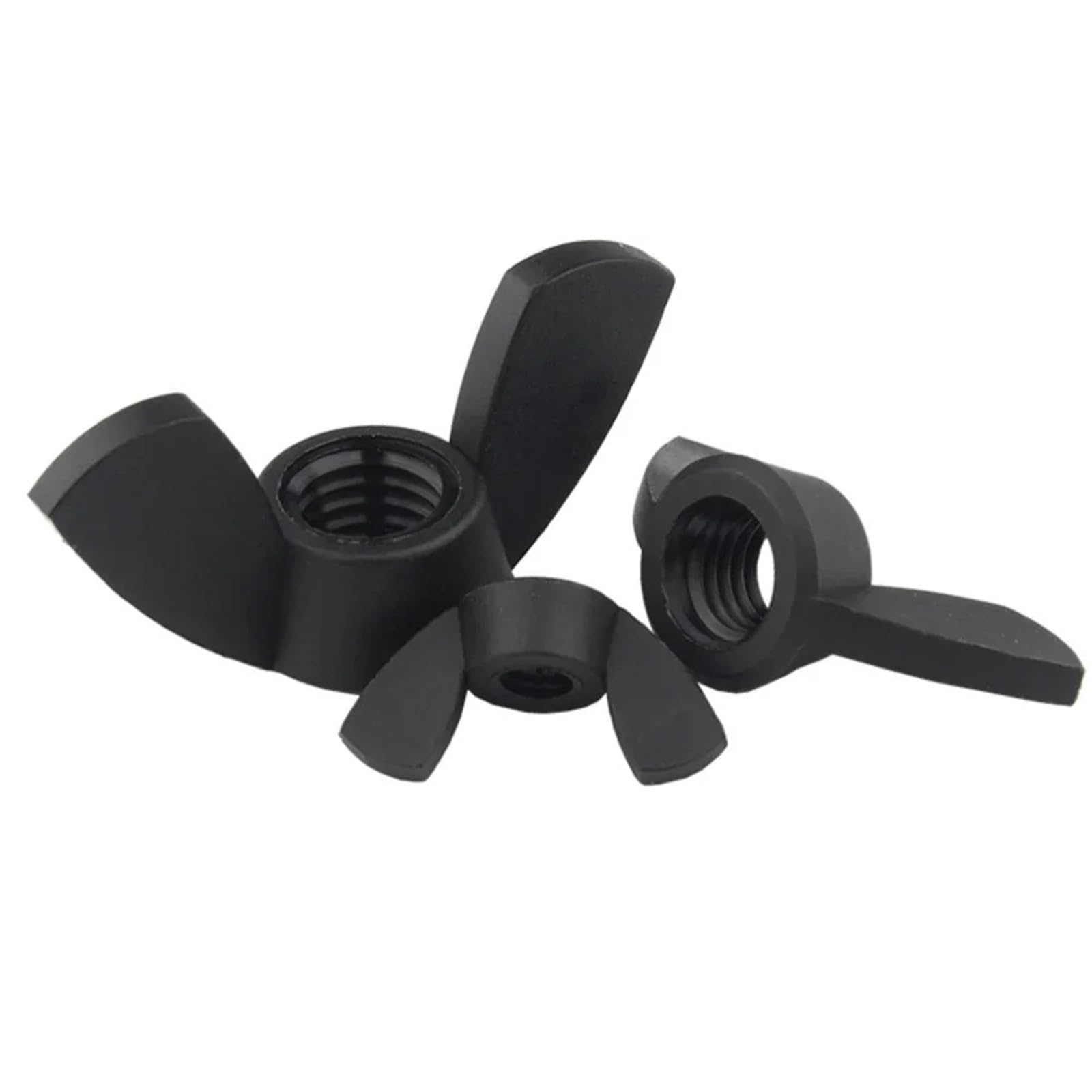 5/20/50Pcs M3 M4 M5 M6 M8 M10 M12 Butterfly Wing Nuts Black Nylon Plastic Hand Tighten Nut