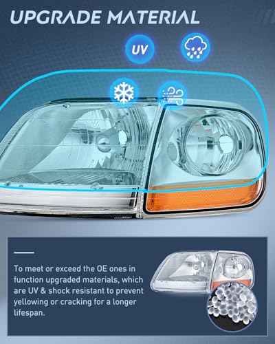 Image of Nilight Headlight Assembly Compatible with Ford F-150 Expedition 1997-2003