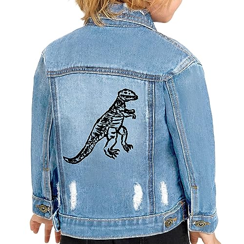 Pocket T-Rex Toddler Denim Jacket - Dinosaur Fan Apparel - Paleontology Clothing