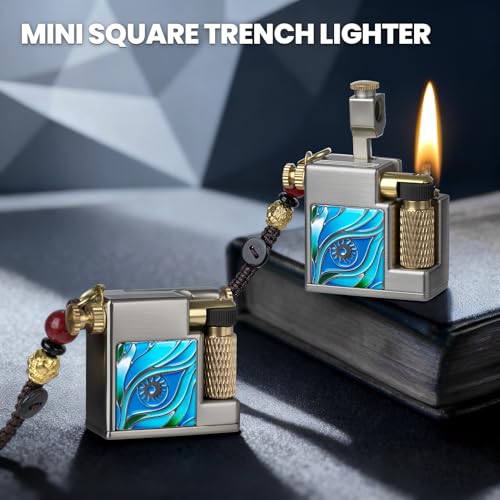 Encendedor Vintage Compacto Recargable Azul miniatura 2