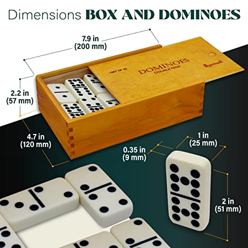 Queensell Dominó Doble 9 + Backgammon Gris miniatura 4