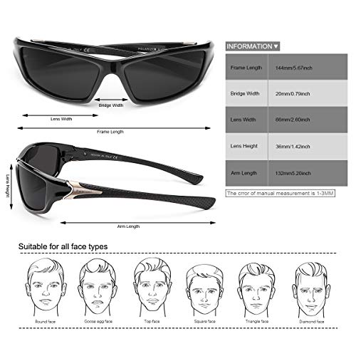 Lunettes de soleil polarisées pour cyclisme, conduite et pêche active
