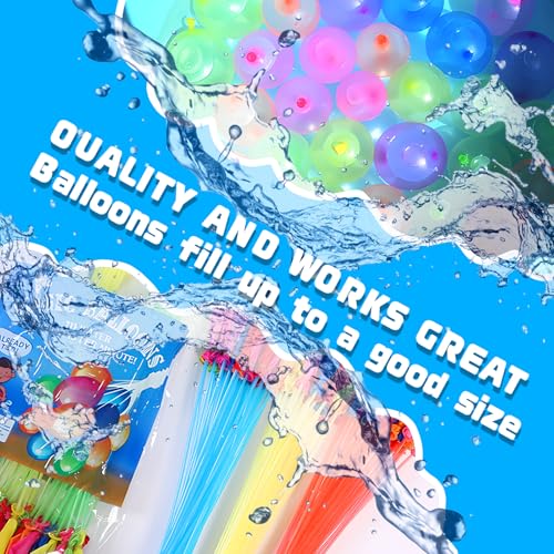 TFSZE 666 Stück Wasserbomben Selbstschließend,Wasserbombens,Wasserbomben Mehrweg,Farbige Wasserballon Set,Water Balloons,Biologisch Abbaubare Cluster Wasserballons Für Wasser Spiele