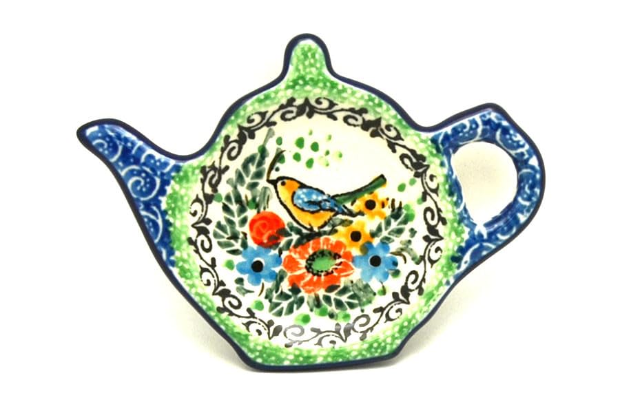Polish Pottery Tea Bag Holder - Unikat Signature - U2517