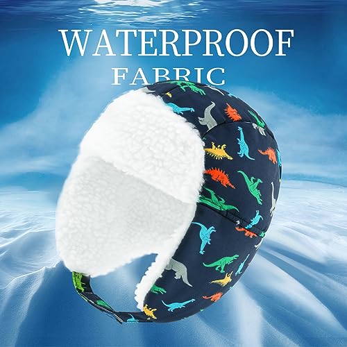 Image of BAVST Winter Trapper Hat for Boys Girls Waterproof Warm Baby Toddler Ushanka Fleece Beanie Hats for 6M-6T
