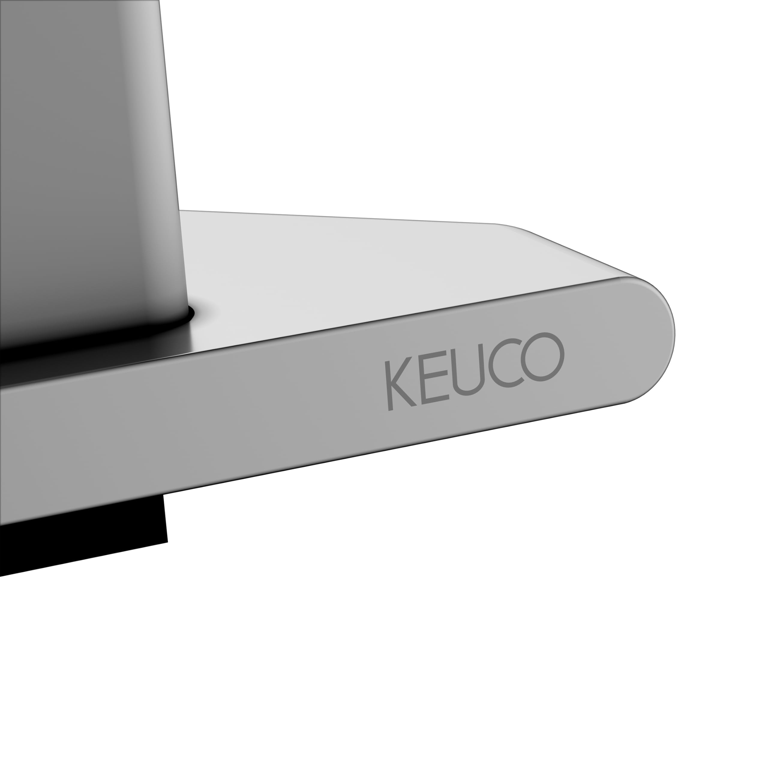 Keuco Edition 400 Eck-Duschablage 24,5 x 24,2 cm, mit Abzieher, Aluminium | silber eloxiert, Made in Germany, inkl. Schrauben und Dübel, Duschregal zum Bohren