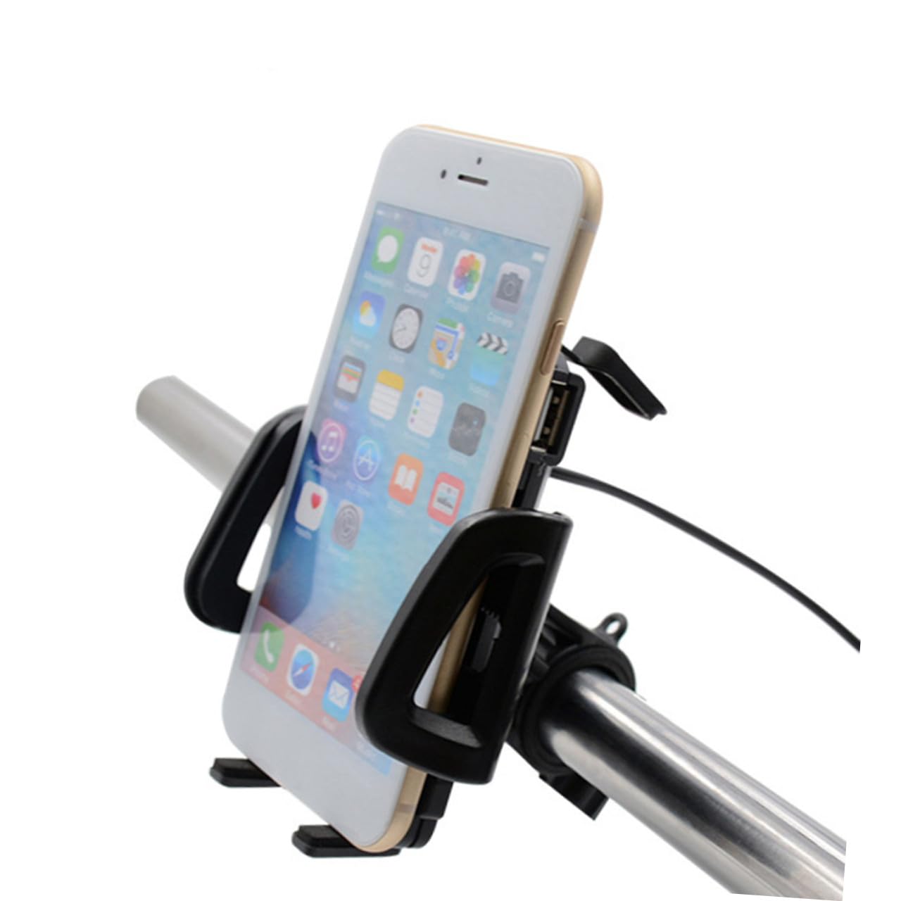 Gatuida Supporto Per Telefono Da Con Supporto Universale Per Bici Per Smartphone Rotazione A 360° Usb 2.4a Compatibile Con Manubrio