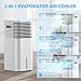 Windowless Portable Air Conditioner, 15H Timer & 120°Oscillation, 3-IN-1 Portable AC Unit with Remote, 2-Gal Tank, 3 Modes & 3 Speeds, Ultra-Quiet 24