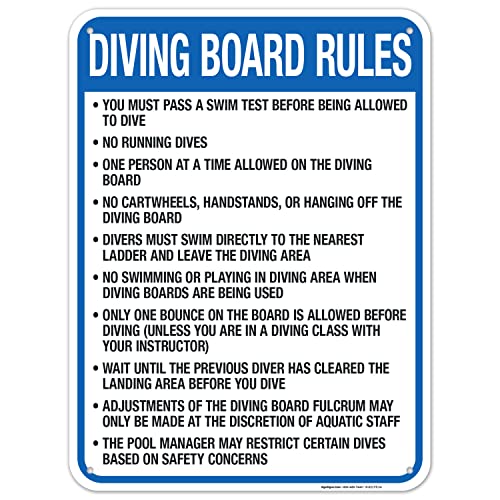 Cartel de Reglas para Piscina Washington 18x24 pulgadas